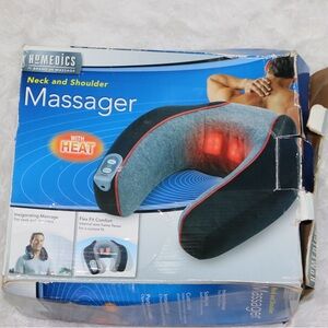 Homedics Massager Neck Shoulder With Heat Gray Black Model NMSQ-200J-2 IOB